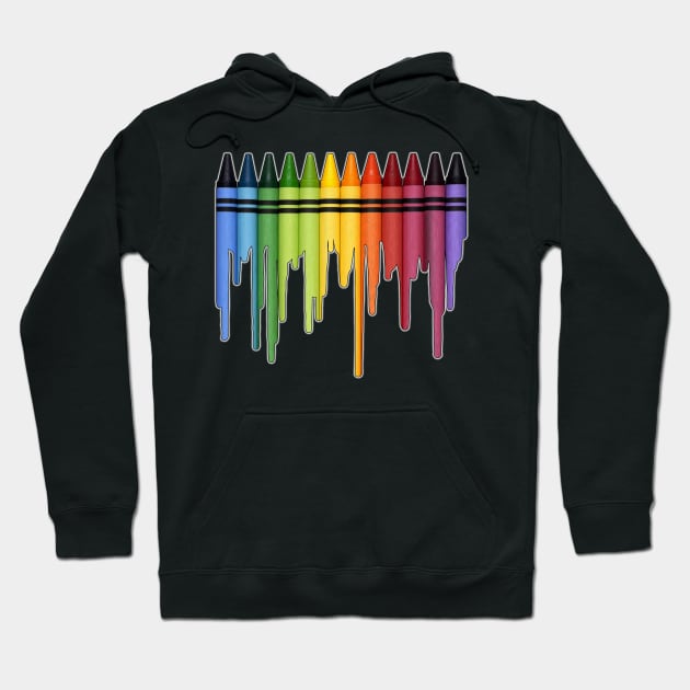 Melting Crayons Hoodie by Aine Creative Designs